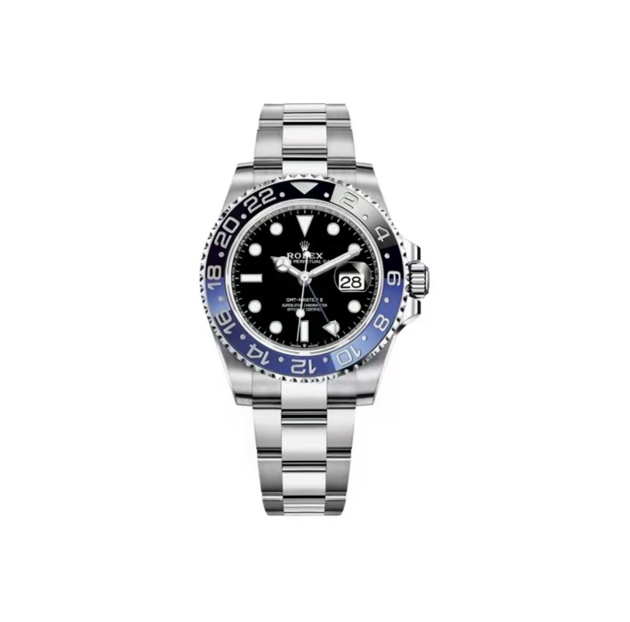 Rolex GMT-Master II Blue & Black Bezel 40mm – Automatic 3285 Movement, Dual Time, Date Display