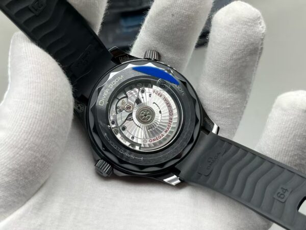OMEGA Seamaster Diver 300M 'Black Warrior' Ceramic 43.5mm Black Dial Rubber Strap - Image 8
