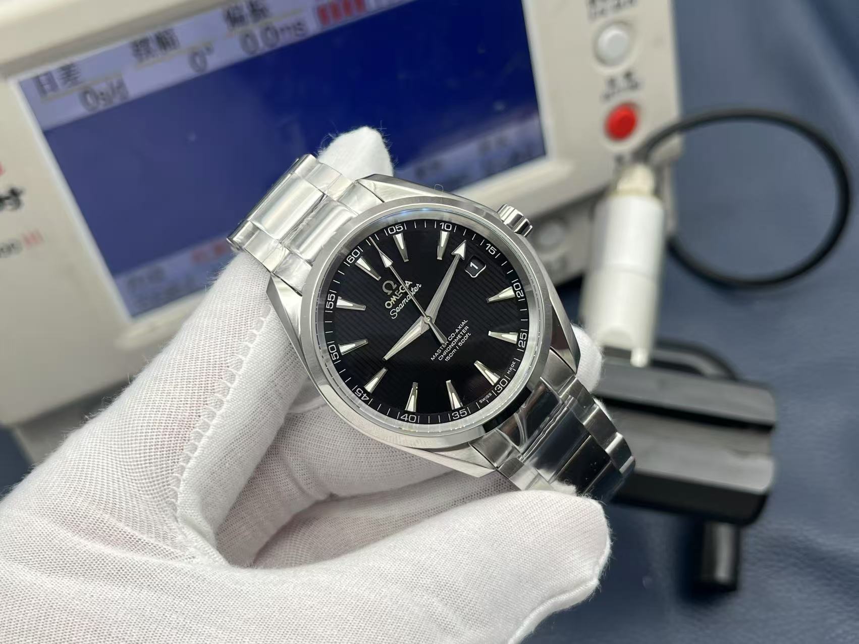 OMEGA Seamaster Aqua Terra 150M Co‑Axial Master Chronometer 38.5mm Black Dial Steel - Image 2