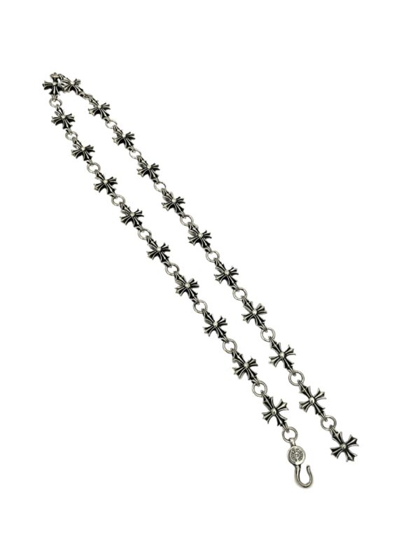 Chrome Hearts Sterling Silver Cross Link Necklace - Image 2