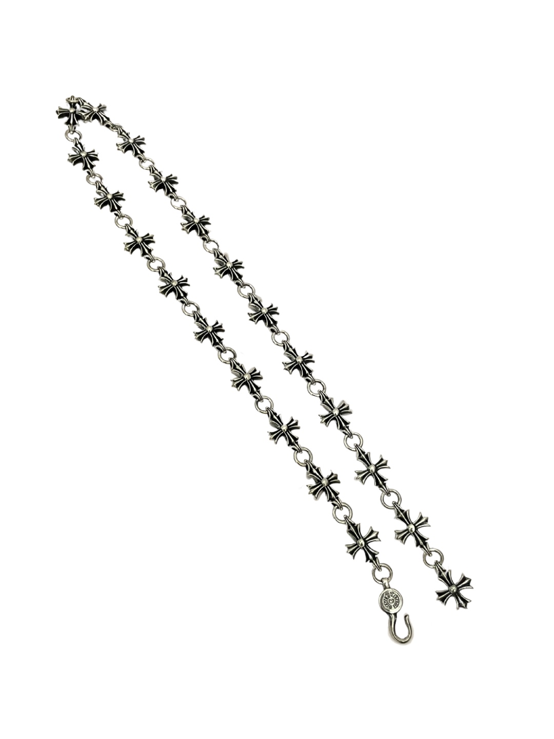 Chrome Hearts Sterling Silver Cross Link Necklace - Image 2