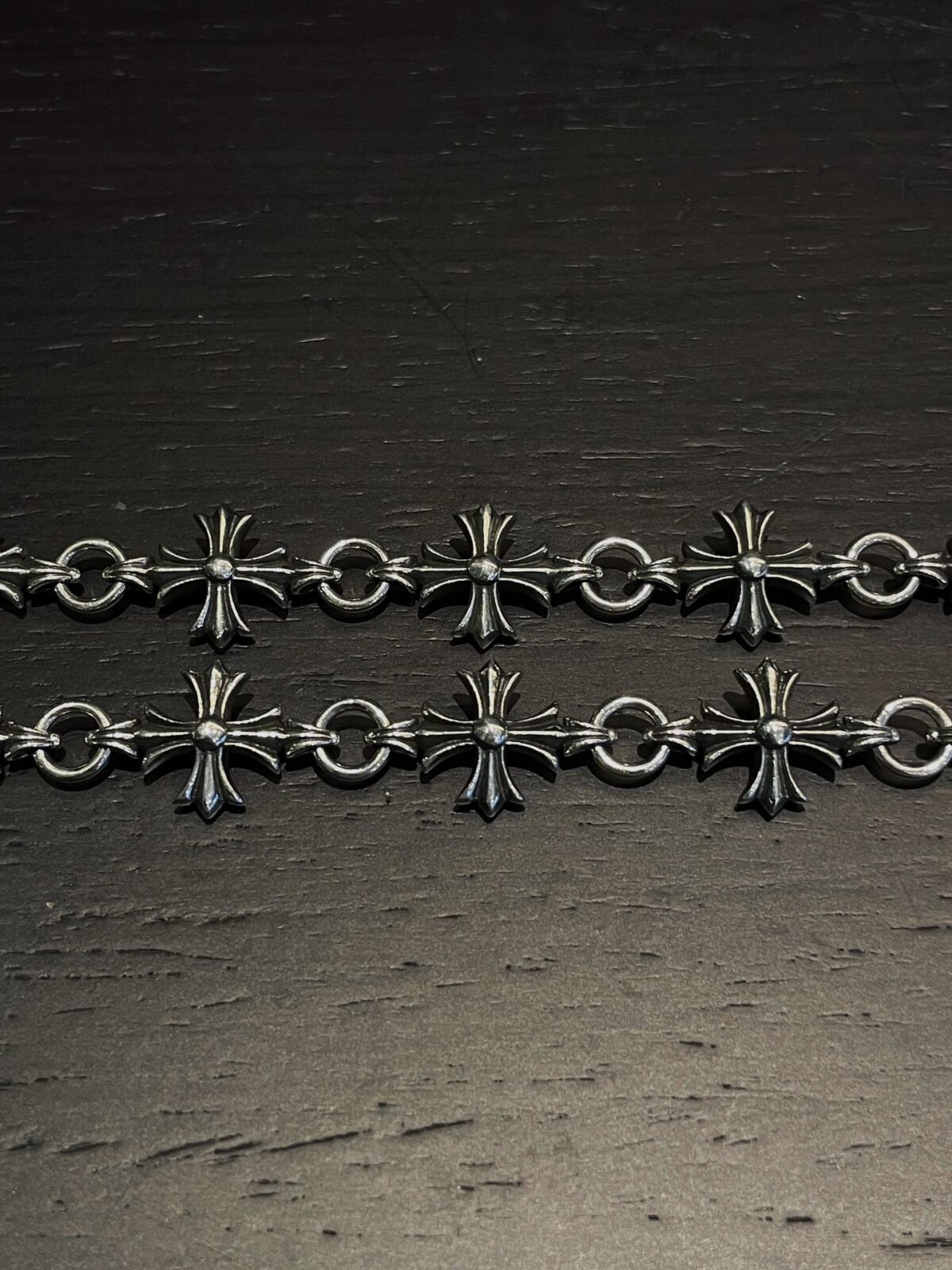 Chrome Hearts Sterling Silver Cross Link Necklace - Image 4