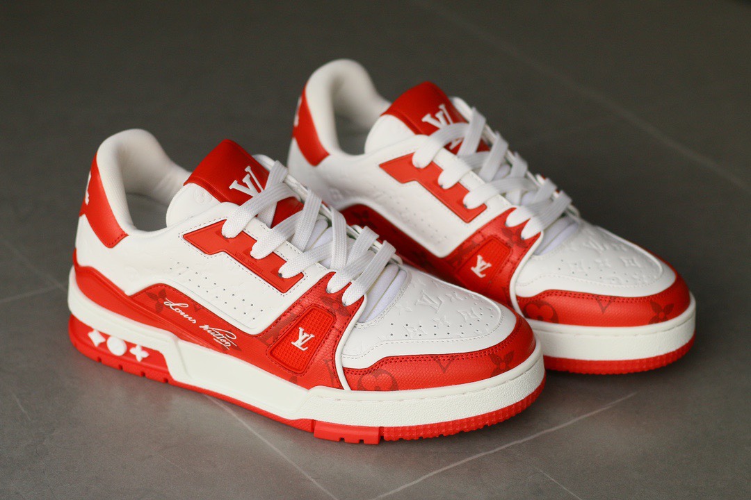 LOUIS VUITTON Trainer White/Red - Image 2