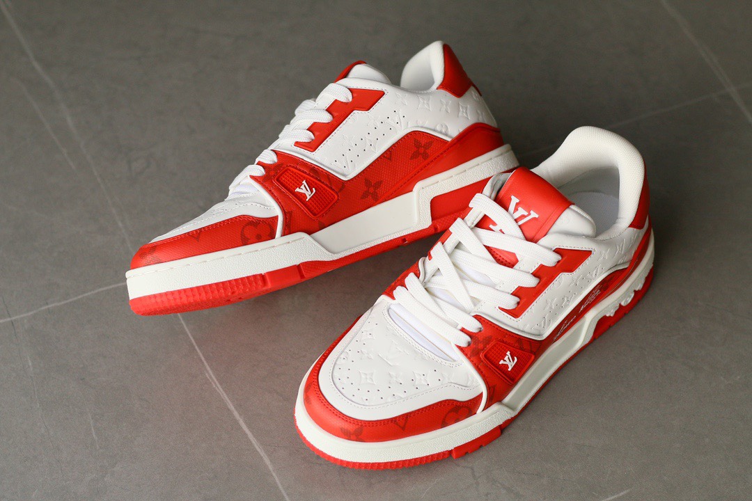 LOUIS VUITTON Trainer White/Red - Image 3
