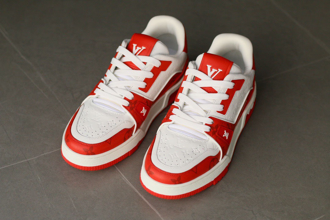 LOUIS VUITTON Trainer White/Red - Image 4