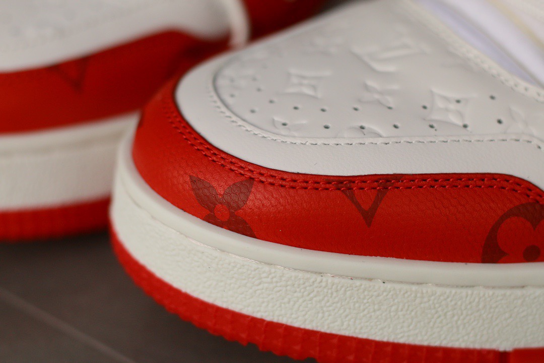 LOUIS VUITTON Trainer White/Red - Image 6