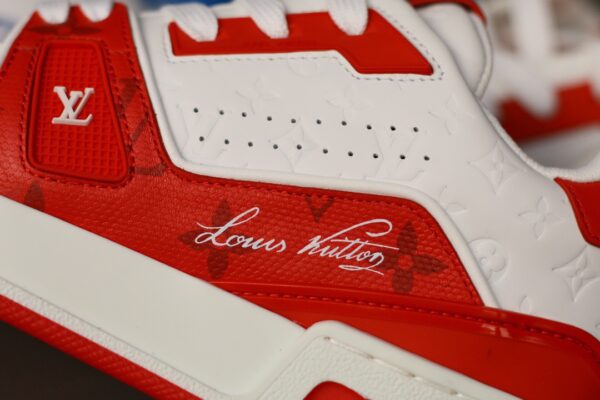 LOUIS VUITTON Trainer White/Red - Image 7