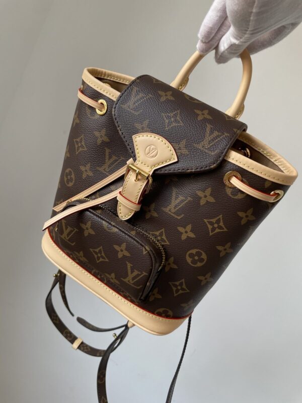 Louis Vuitton Montsouris Mini Monogram Canvas Backpack - Brown - Image 2