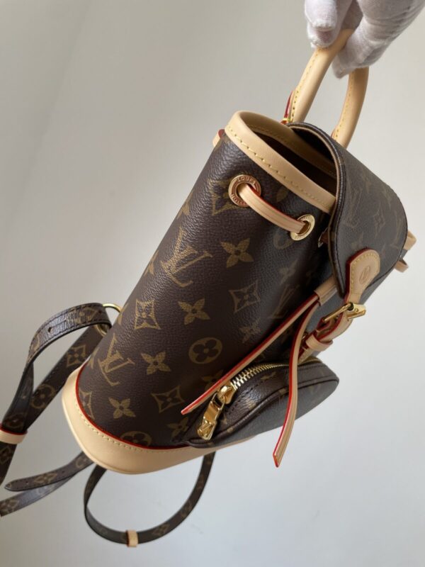 Louis Vuitton Montsouris Mini Monogram Canvas Backpack - Brown - Image 3