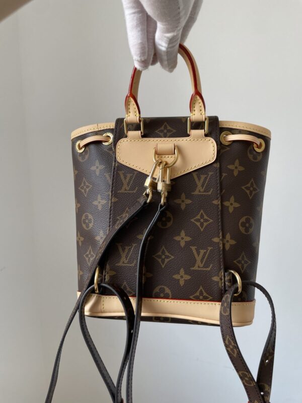 Louis Vuitton Montsouris Mini Monogram Canvas Backpack - Brown - Image 5