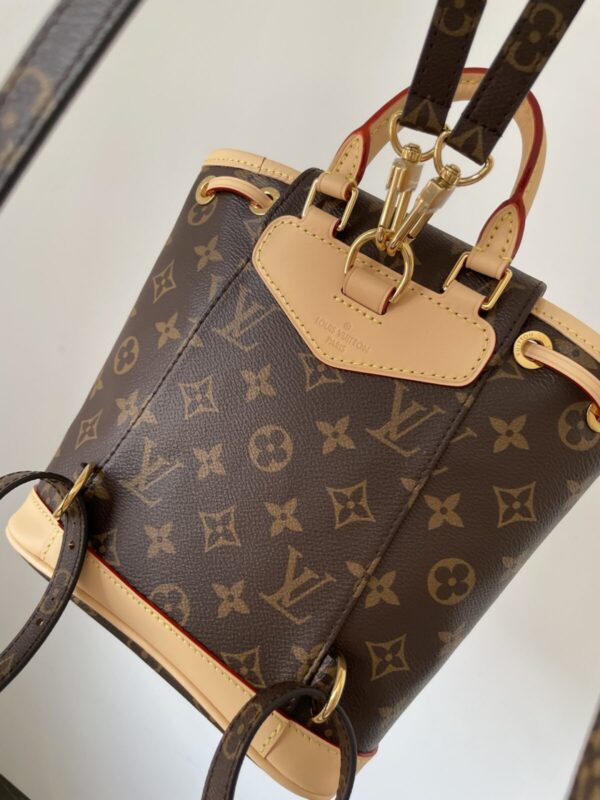 Louis Vuitton Montsouris Mini Monogram Canvas Backpack - Brown - Image 7