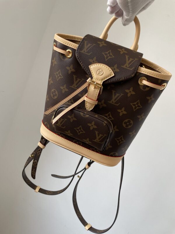 Louis Vuitton Montsouris Mini Monogram Canvas Backpack - Brown - Image 8