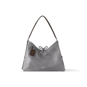 Louis Vuitton CarryAll Dark MM Lambskin Tote Bag Shark Grey