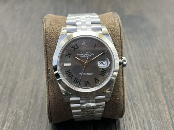 Rolex Datejust 41mm Grey Dial 'Wimbledon' Oystersteel Men's Watch - Image 2