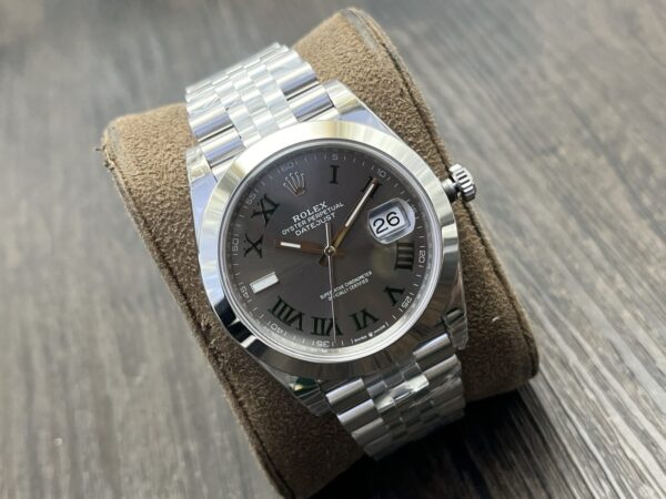 Rolex Datejust 41mm Grey Dial 'Wimbledon' Oystersteel Men's Watch - Image 3