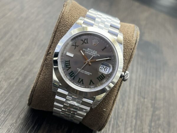 Rolex Datejust 41mm Grey Dial 'Wimbledon' Oystersteel Men's Watch - Image 4