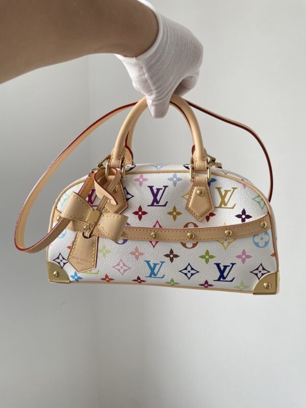 Louis Vuitton x Takashi Murakami East West Monogram Multicolor Handbag – White - Image 2