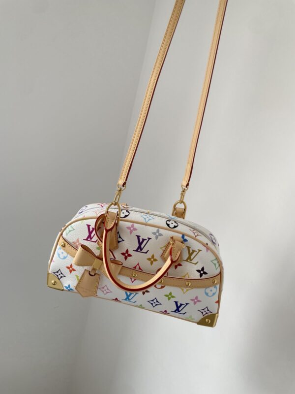 Louis Vuitton x Takashi Murakami East West Monogram Multicolor Handbag – White - Image 3