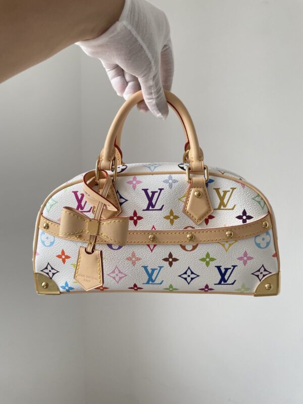 Louis Vuitton x Takashi Murakami East West Monogram Multicolor Handbag – White - Image 4
