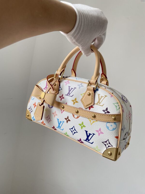 Louis Vuitton x Takashi Murakami East West Monogram Multicolor Handbag – White - Image 5