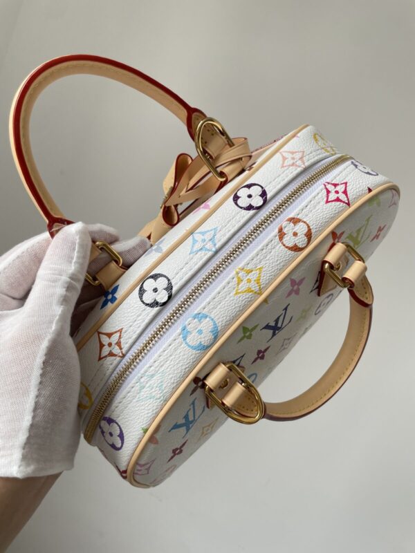 Louis Vuitton x Takashi Murakami East West Monogram Multicolor Handbag – White - Image 6