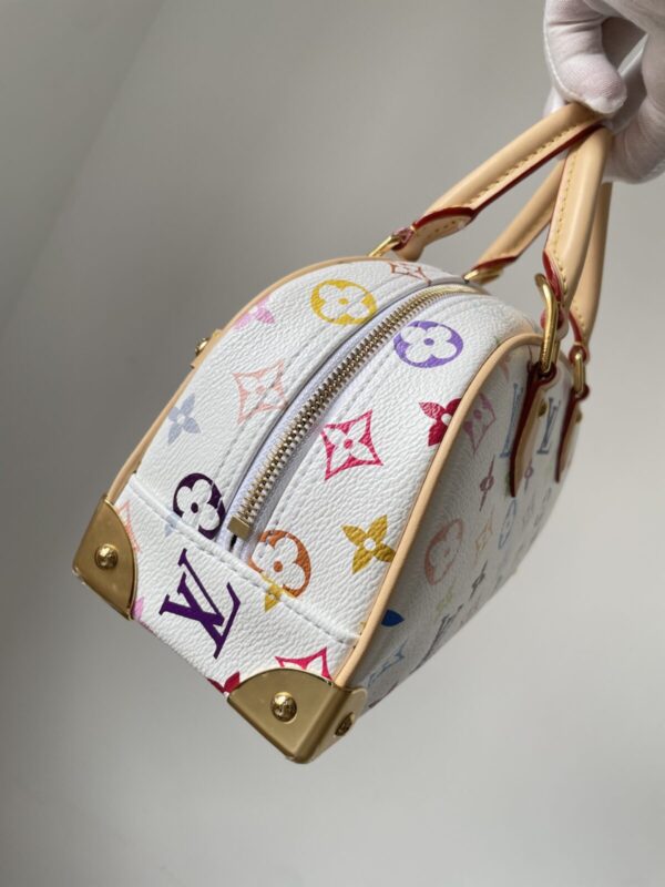 Louis Vuitton x Takashi Murakami East West Monogram Multicolor Handbag – White - Image 7