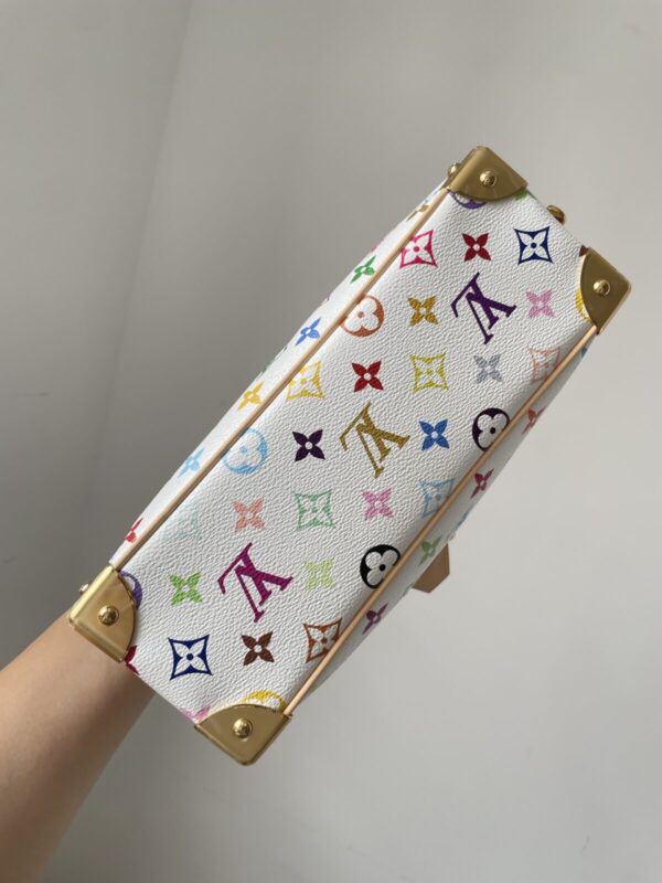 Louis Vuitton x Takashi Murakami East West Monogram Multicolor Handbag – White - Image 8