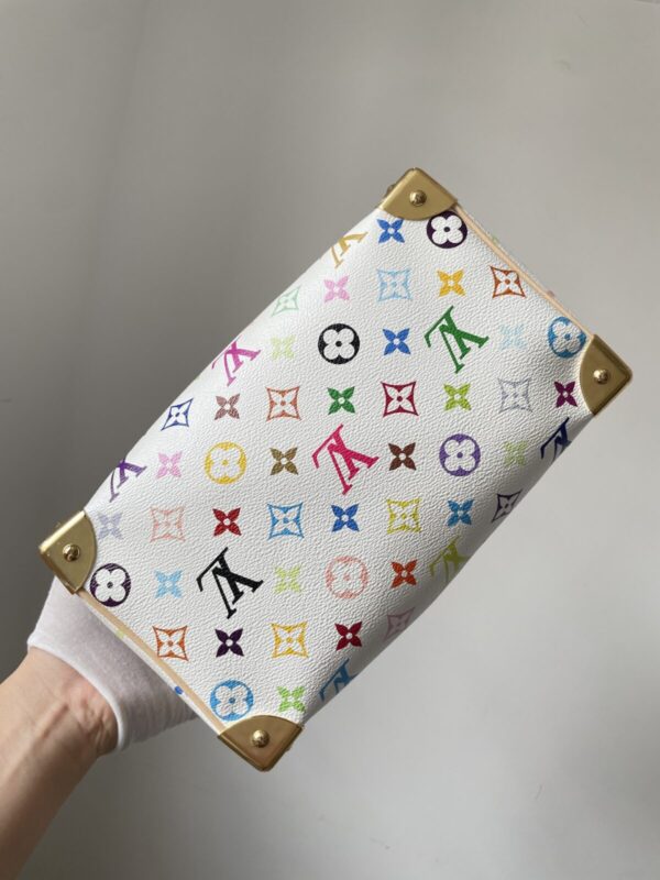 Louis Vuitton x Takashi Murakami Speedy Bandoulière 25 Multicolor Monogram Bag – White - Image 8