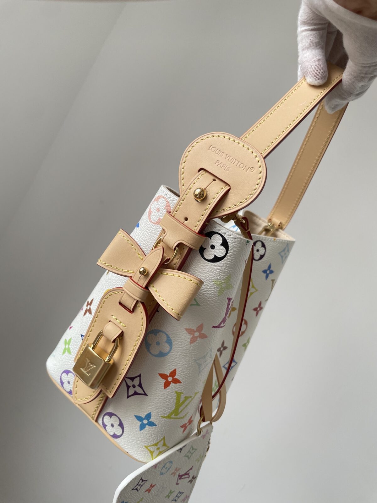LOUIS VUITTON x Takashi Murakami ALL IN BB Multicolor Monogram Canvas Bag - Image 3