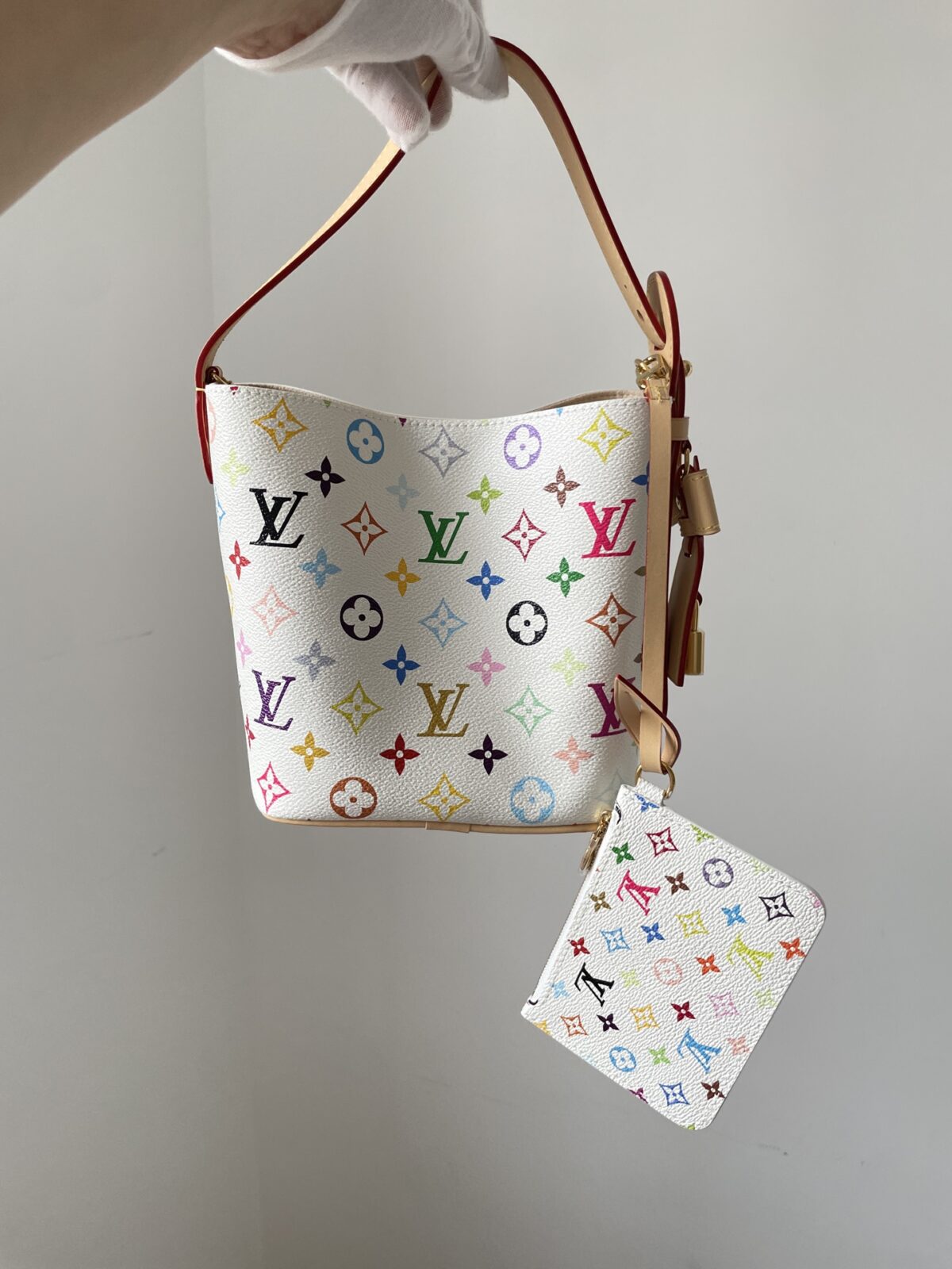 LOUIS VUITTON x Takashi Murakami ALL IN BB Multicolor Monogram Canvas Bag - Image 4