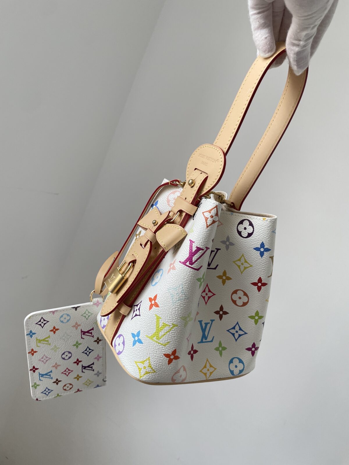 LOUIS VUITTON x Takashi Murakami ALL IN BB Multicolor Monogram Canvas Bag - Image 6