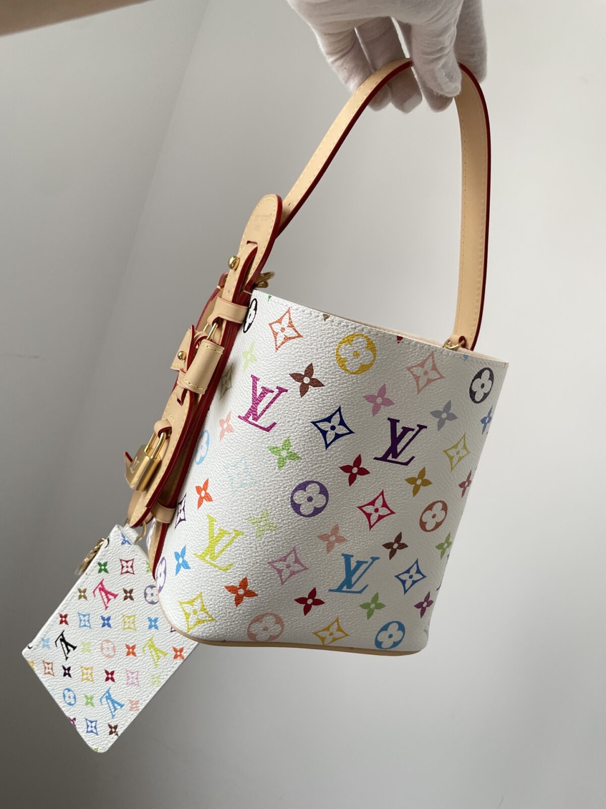 LOUIS VUITTON x Takashi Murakami ALL IN BB Multicolor Monogram Canvas Bag - Image 8