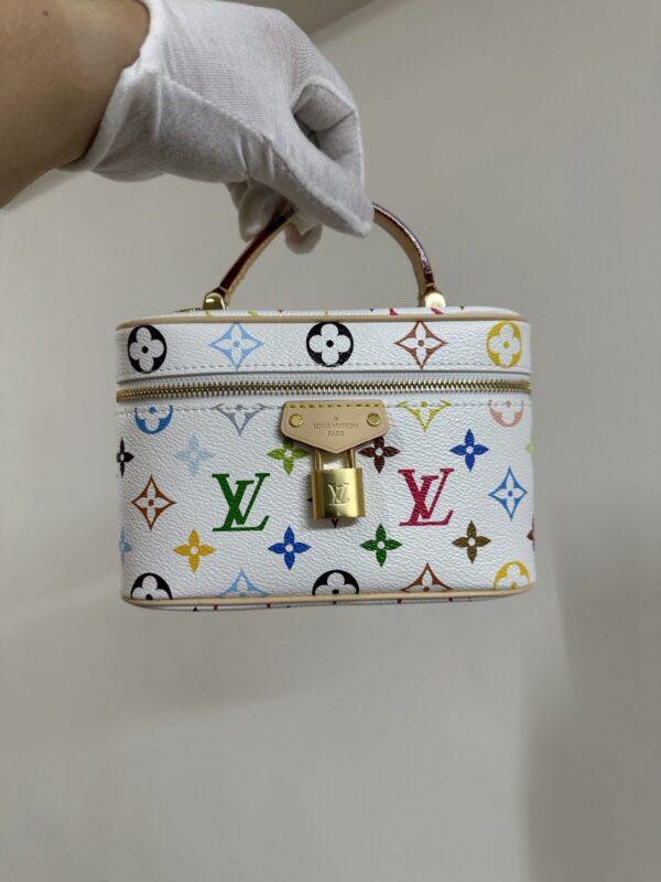 Louis Vuitton x Takashi Murakami Vanity Pouch Monogram Multicolor – White - Image 2