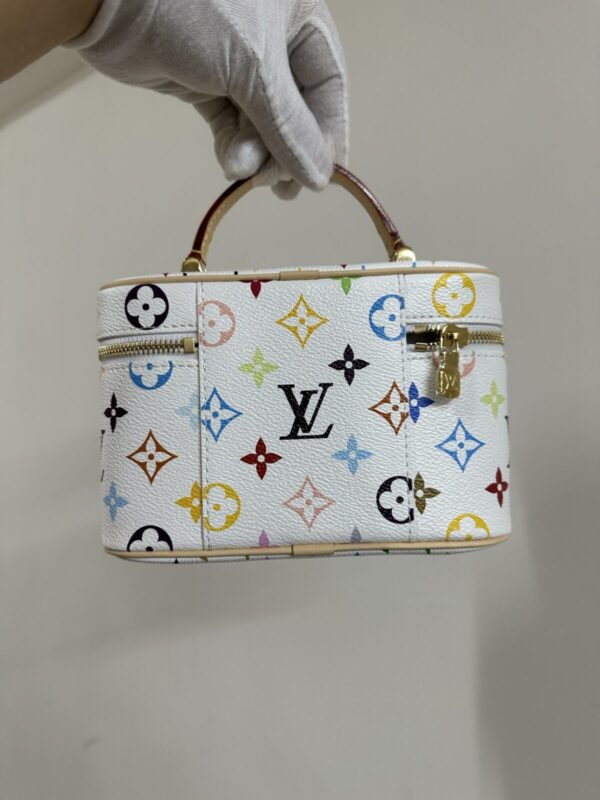 Louis Vuitton x Takashi Murakami Vanity Pouch Monogram Multicolor – White - Image 3