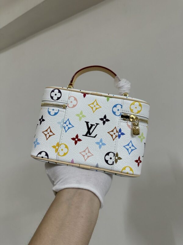 Louis Vuitton x Takashi Murakami Vanity Pouch Monogram Multicolor – White - Image 5
