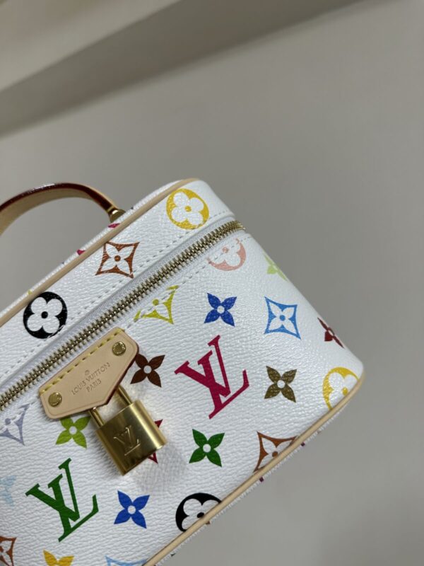 Louis Vuitton x Takashi Murakami Vanity Pouch Monogram Multicolor – White - Image 8