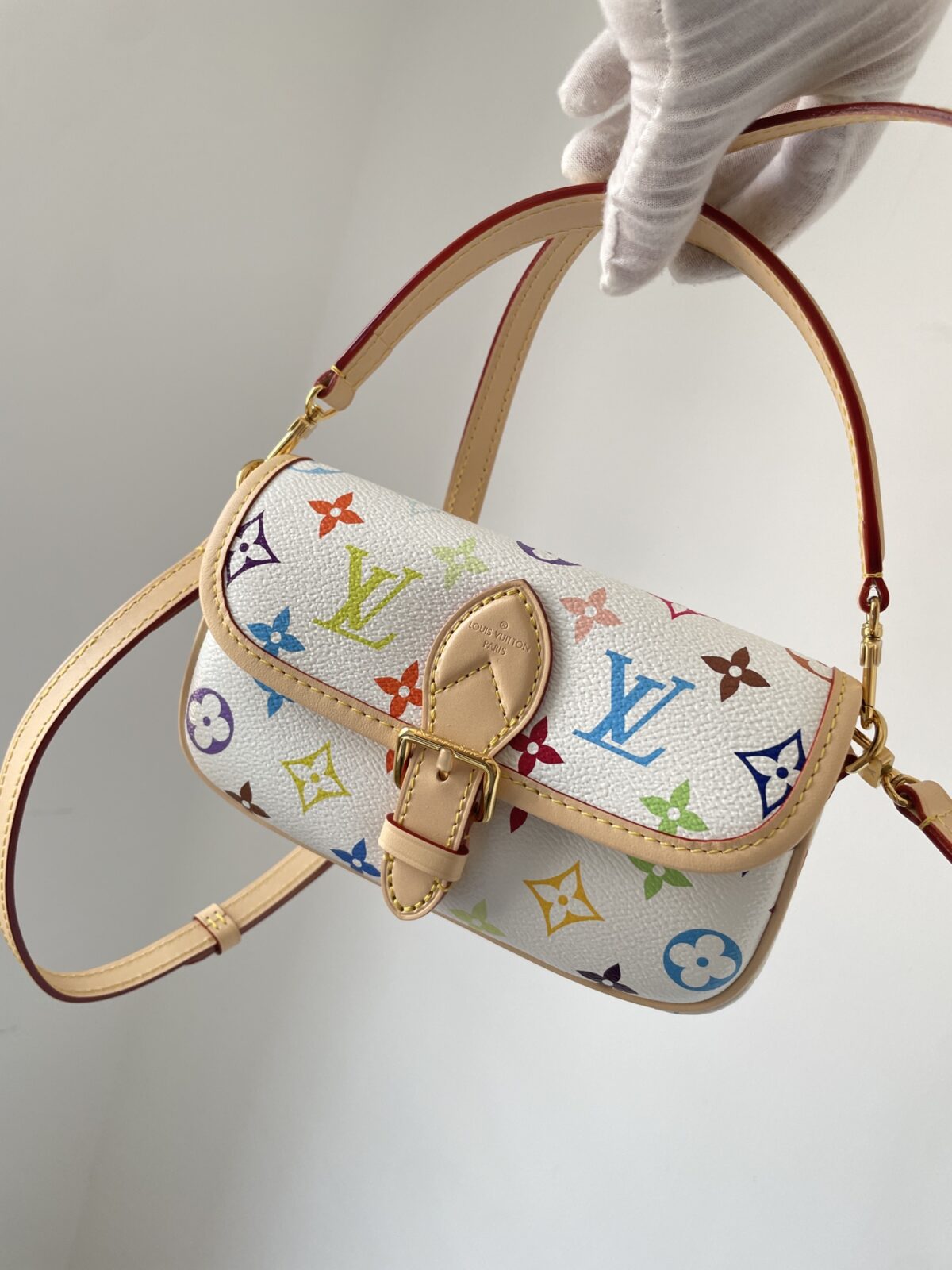 Louis Vuitton x Takashi Murakami Diane Nano Shoulder Bag - White Multicolor - Image 3