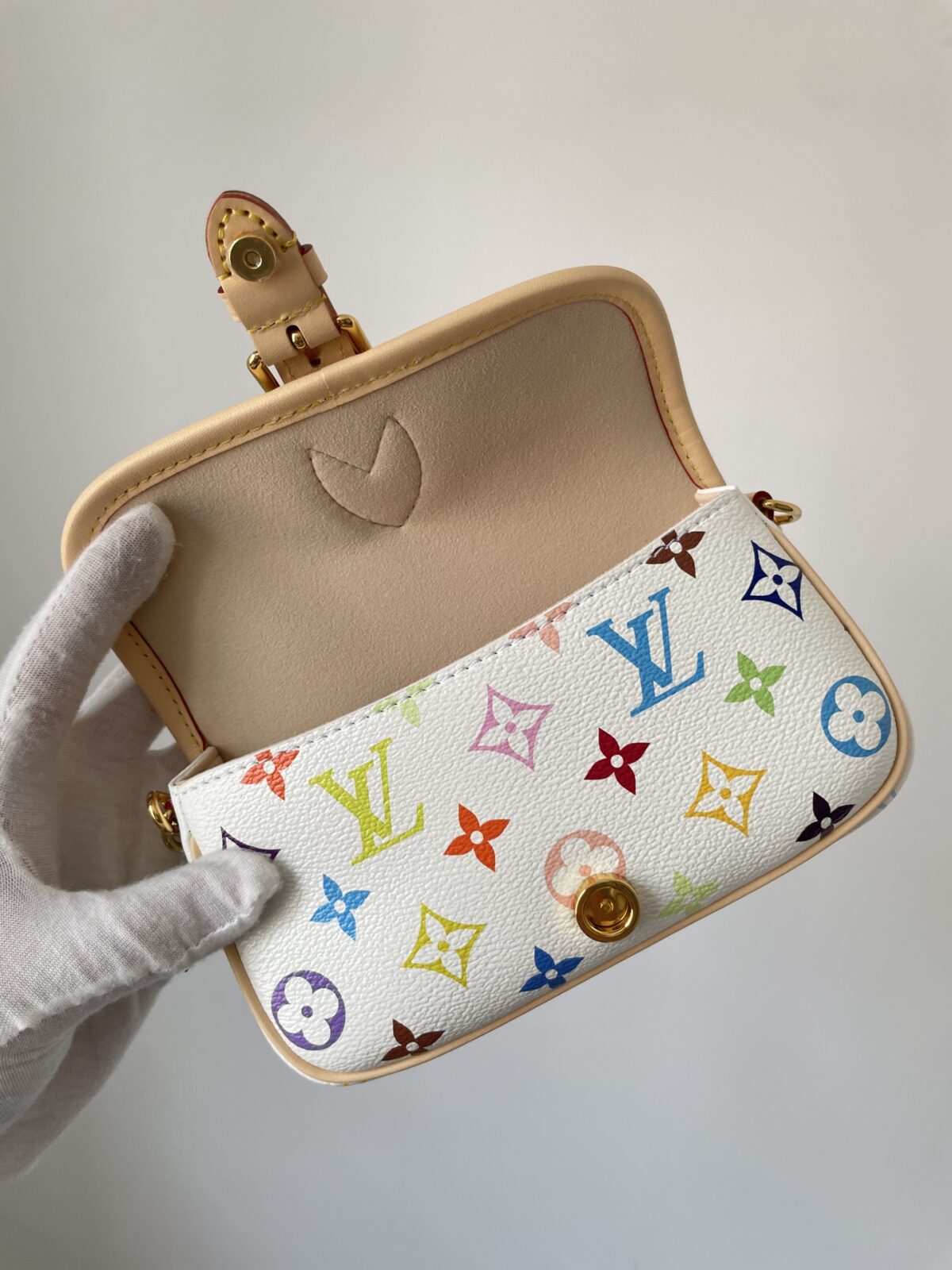 Louis Vuitton x Takashi Murakami Diane Nano Shoulder Bag - White Multicolor - Image 7