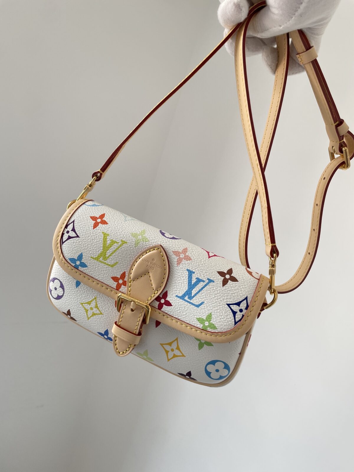Louis Vuitton x Takashi Murakami Diane Nano Shoulder Bag - White Multicolor - Image 8