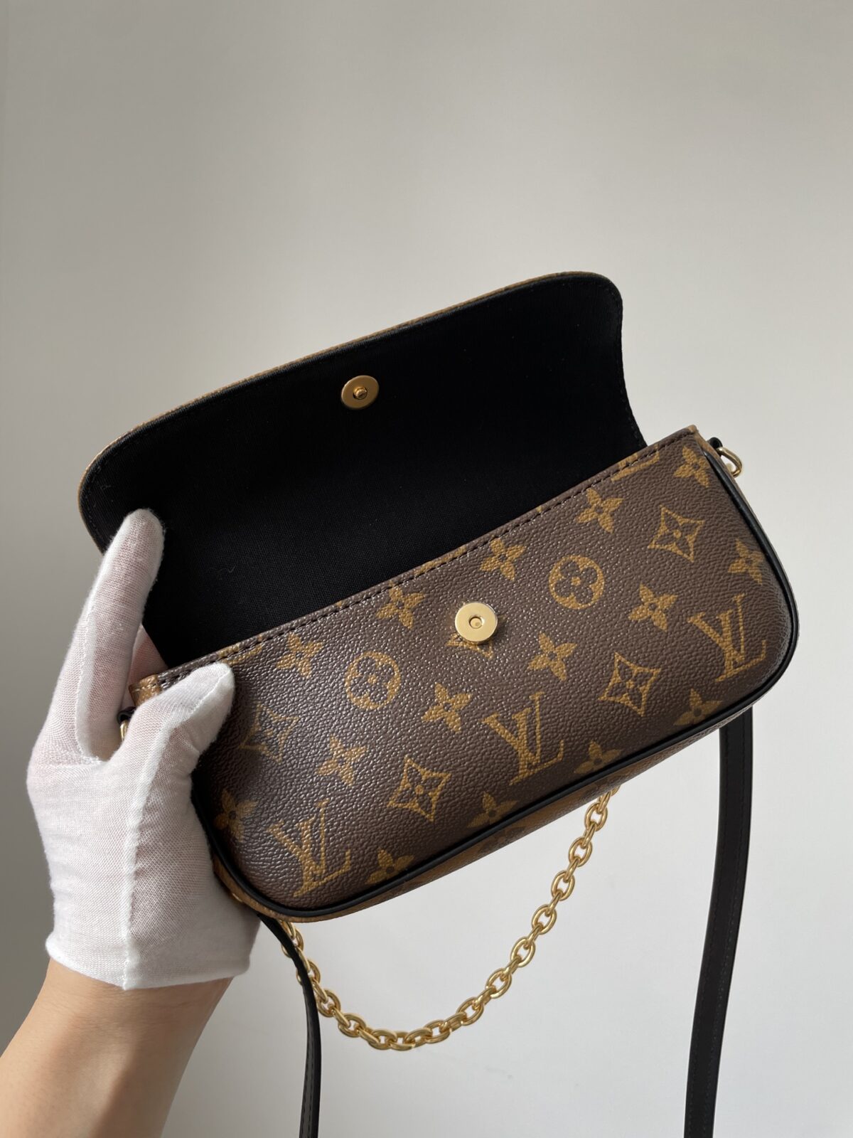 Louis Vuitton Ivy Wallet On Chain Monogram Reverse Canvas Bag – Brown - Image 4