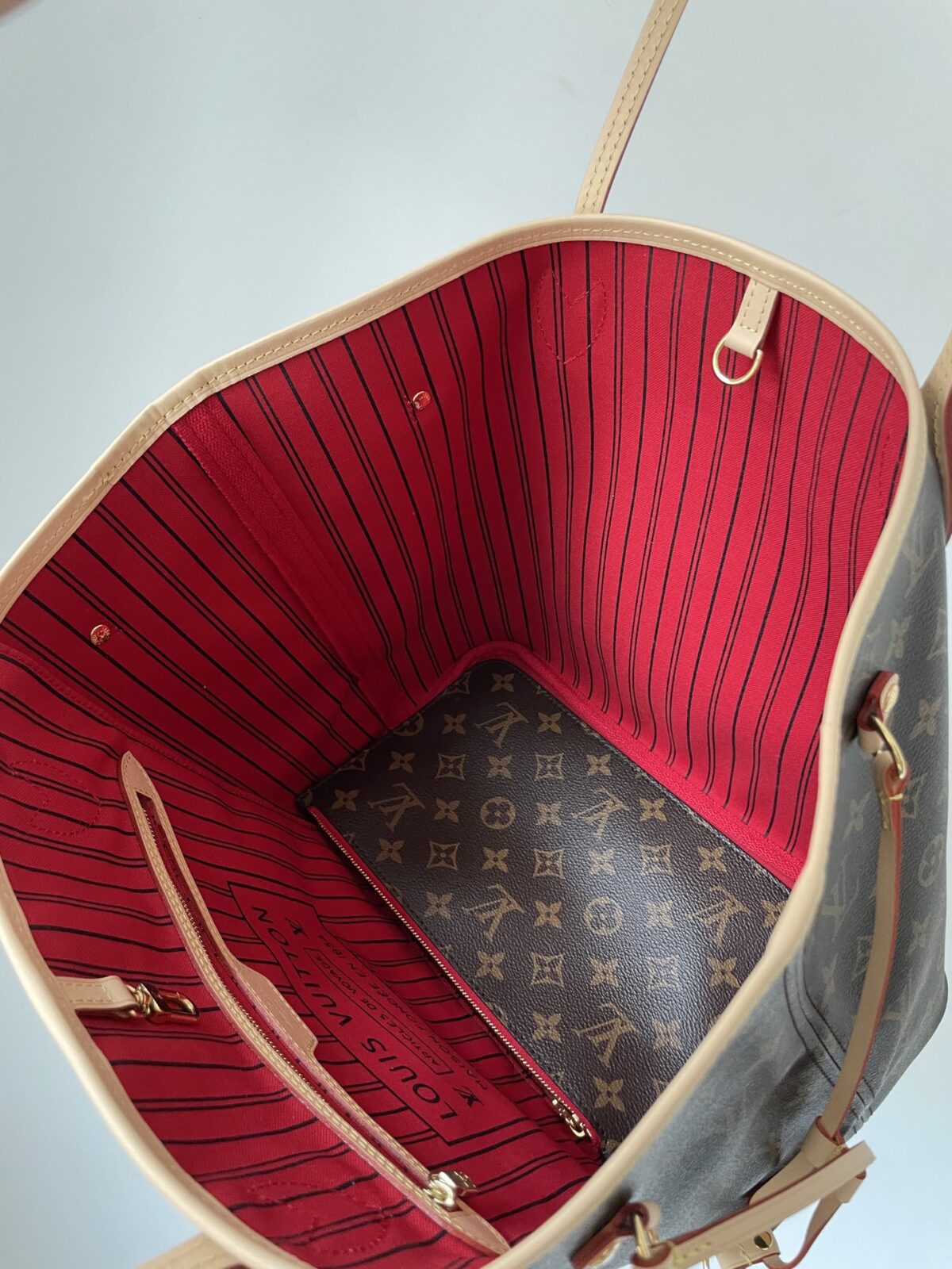 LOUIS VUITTON NEVERFULL MM Monogram Canvas Tote Bag Brown Women Medium - Image 5