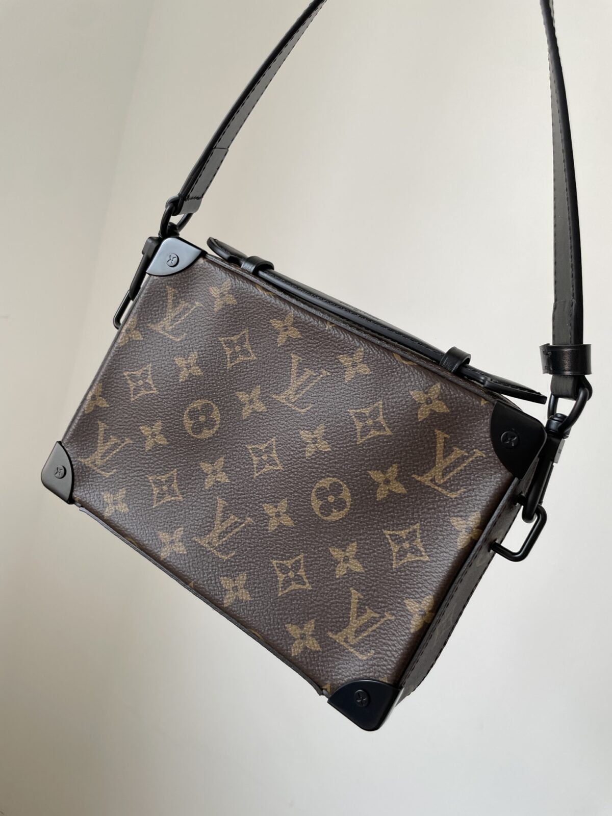 LOUIS VUITTON SOFT TRUNK Monogram Macassar Canvas Bag - Image 7
