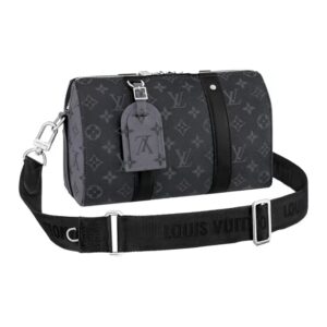 LOUIS VUITTON CITY KEEPALL Monogram Eclipse Canvas Bag