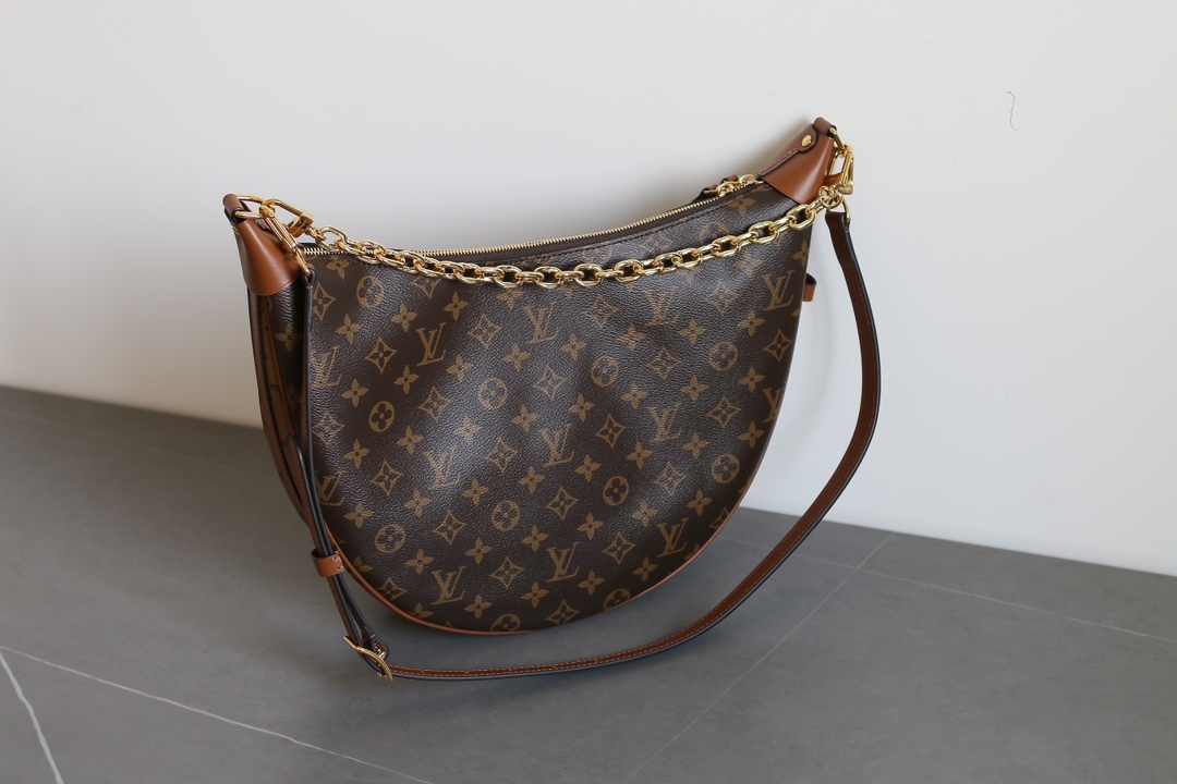 Louis Vuitton Loop Hobo Monogram Canvas Large Shoulder Bag Brown - Image 2