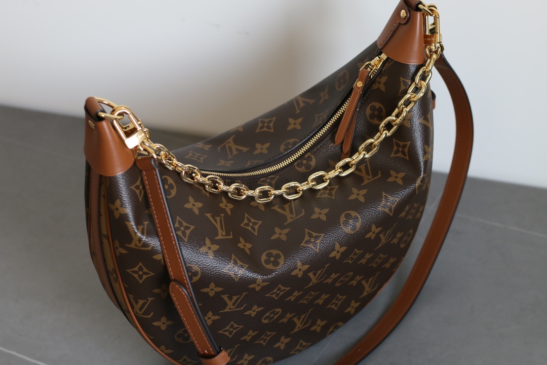 Louis Vuitton Loop Hobo Monogram Canvas Large Shoulder Bag Brown - Image 4