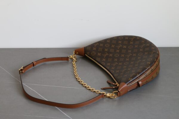 Louis Vuitton Loop Hobo Monogram Canvas Large Shoulder Bag Brown - Image 7
