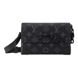 Louis Vuitton Steamer Mini Monogram Eclipse Canvas Box Bag Black