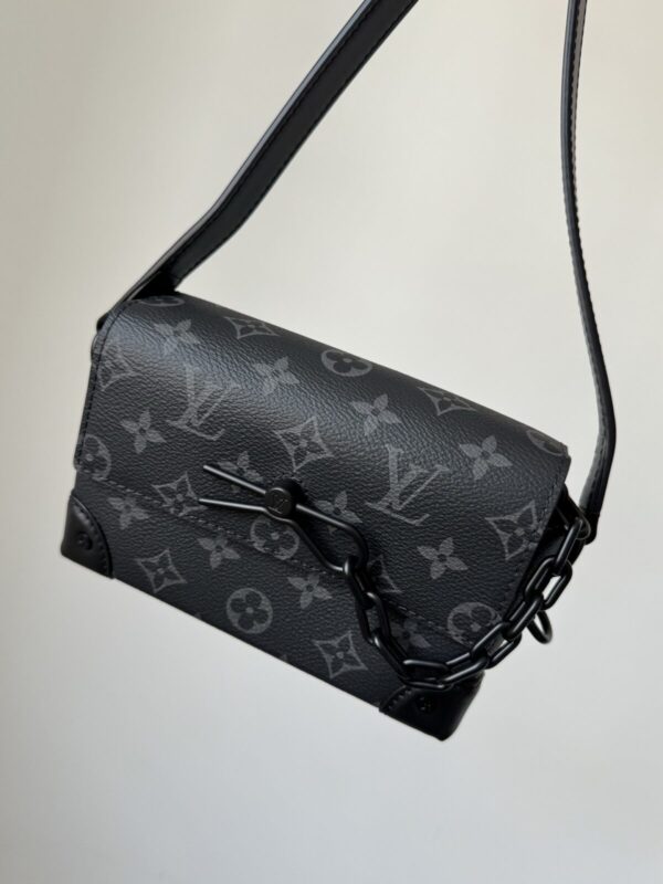 Louis Vuitton Steamer Mini Monogram Eclipse Canvas Box Bag Black - Image 2