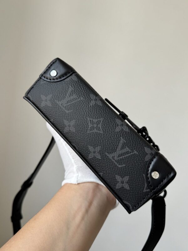 Louis Vuitton Steamer Mini Monogram Eclipse Canvas Box Bag Black - Image 5