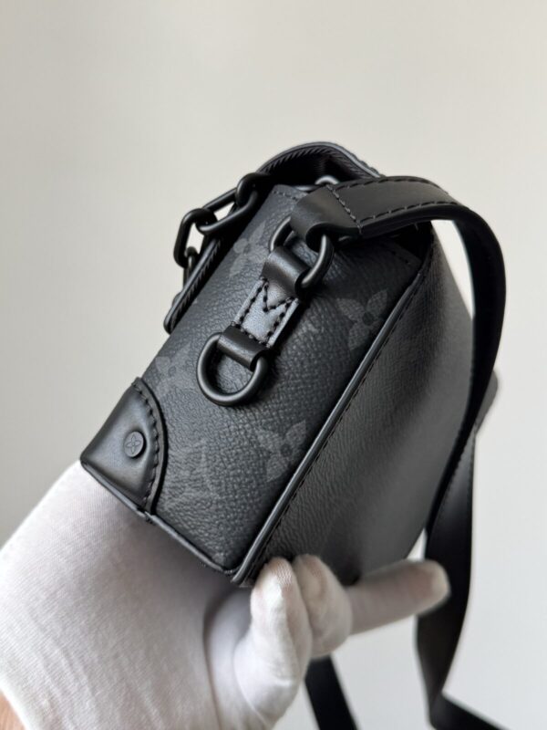 Louis Vuitton Steamer Mini Monogram Eclipse Canvas Box Bag Black - Image 6